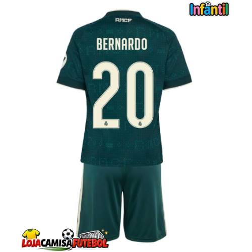 Camisa de Futebol Real Madrid Bernardo Silva #20 Equipamento Secundário Infantil 2026-27 Manga Curta (+ Calças curtas)
